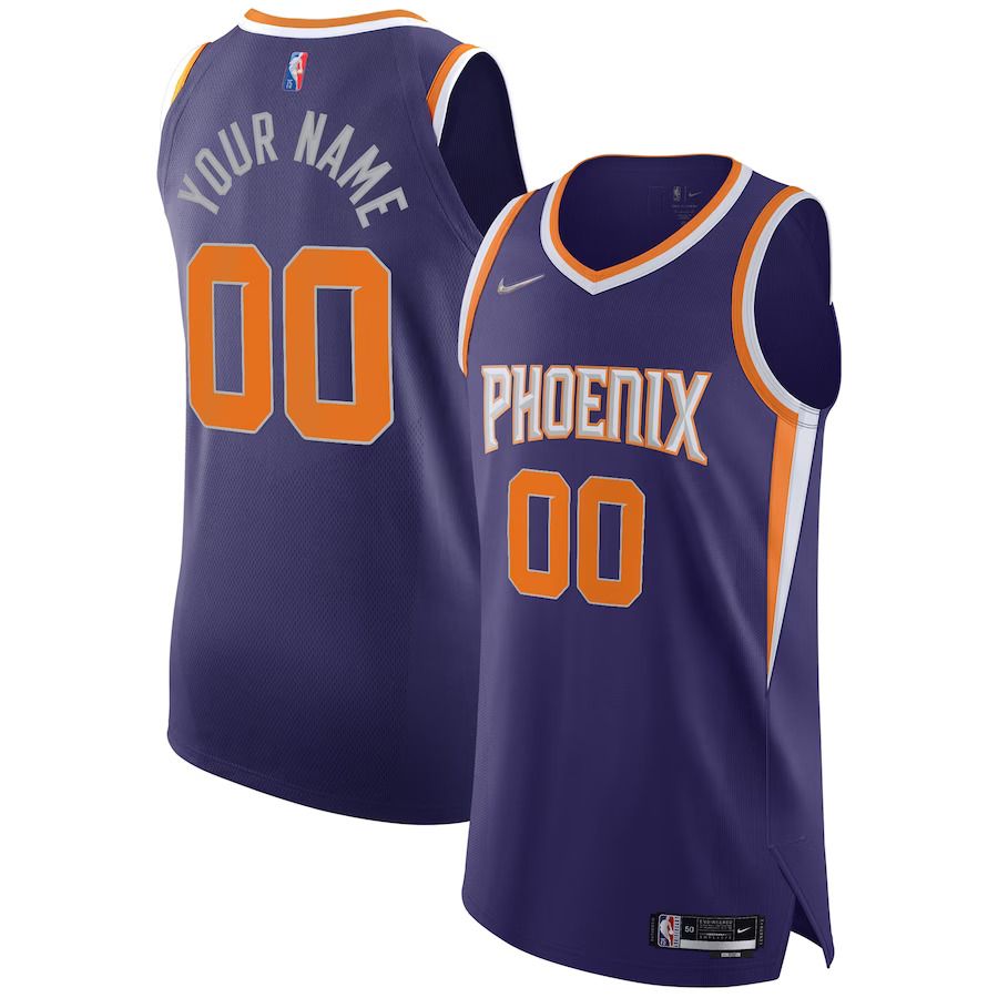 Men Phoenix Suns Nike Purple Icon Edition Diamond Swingman Authentic Custom NBA Jersey->->Custom Jersey